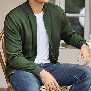 Jacket COOFANDY Men's  Jacket  Lightweight Bomber Casual Stylish Full Zip